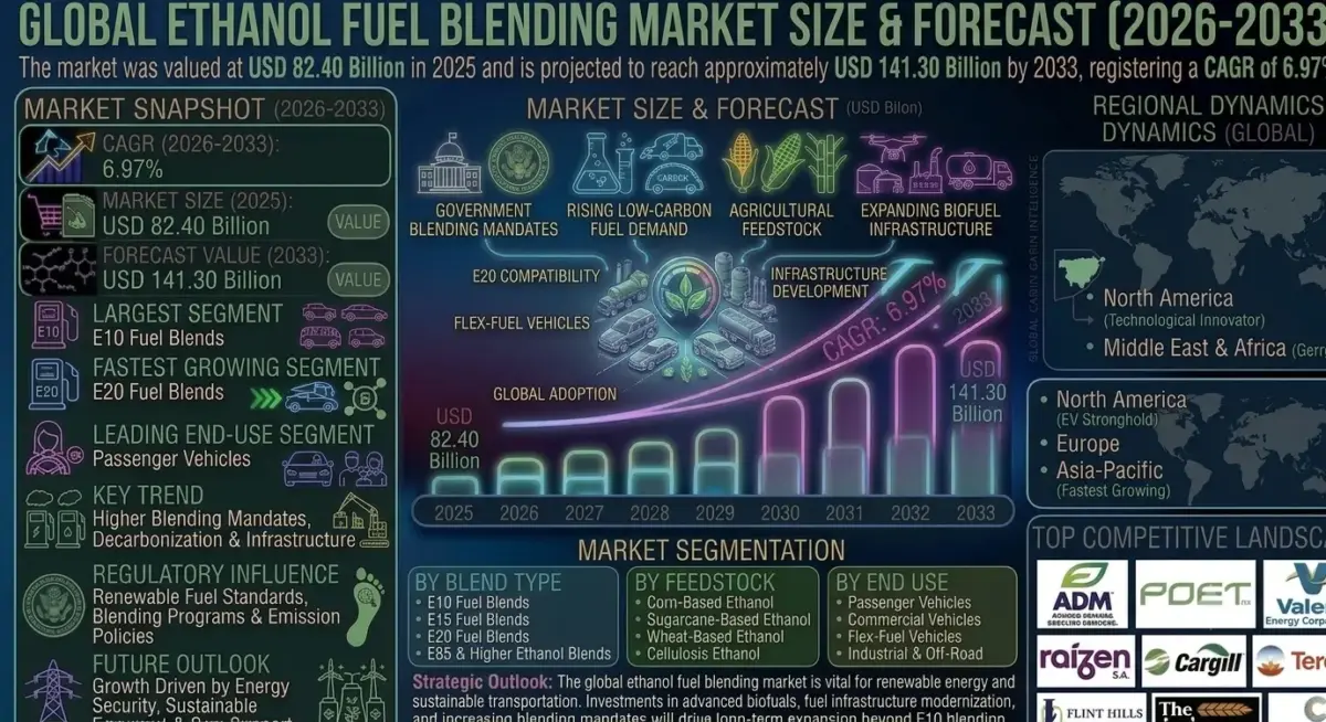 The Global Ethanol Fuel Blending Market is expected to witness robust growth during the forecast period from 2026 to 2033.