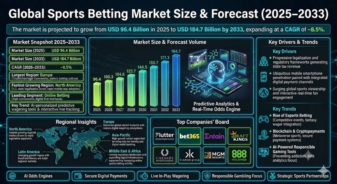 Global Sports Betting Market Report, Size & Forecast 2026-2033