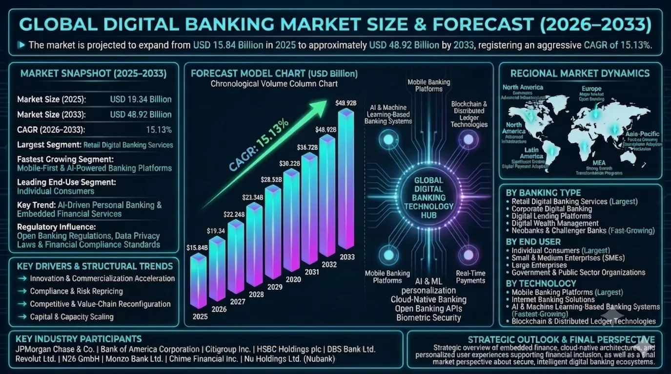 Global Digital Banking Market Report, Size, Share and Forecast 2026–2033