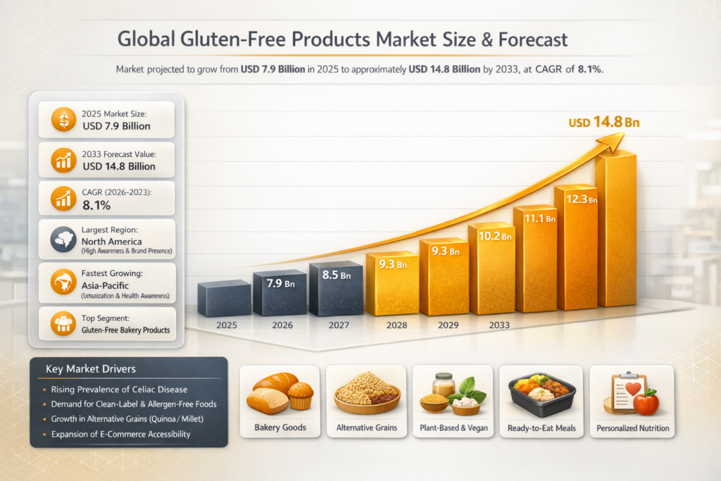 Global Gluten Free Products Market is booming.Gluten-free is big now.