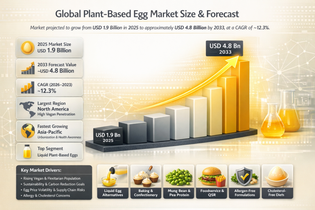 The Global Plant-Based Egg Market is booming. Plant-based eggs are the new scramble, driven by vegan trends, egg allergies, and eco-conscious consumers.