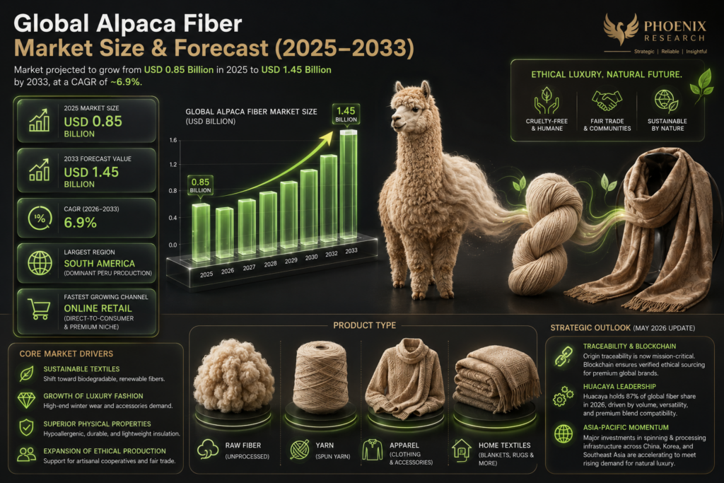 The alpaca fiber market is a niche yet rapidly growing segment of the global natural fibers and textile industry.