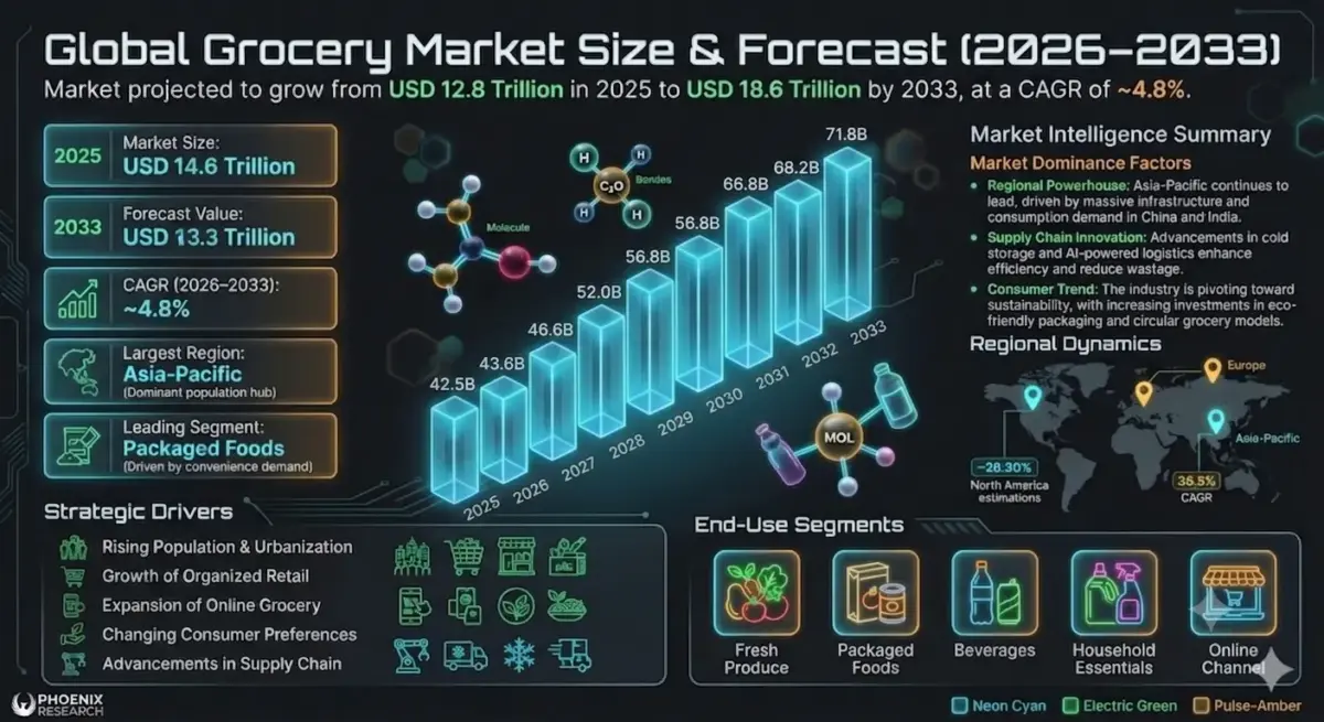 The grocery market represents one of the largest and most essential segments of the global retail industry.