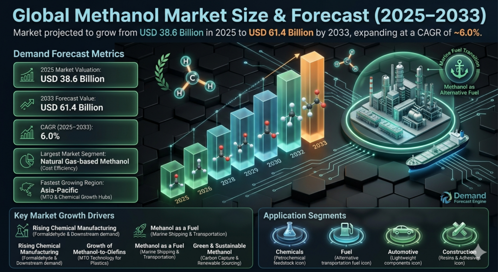 The methanol market is a key segment of the global petrochemical and industrial chemicals industry.