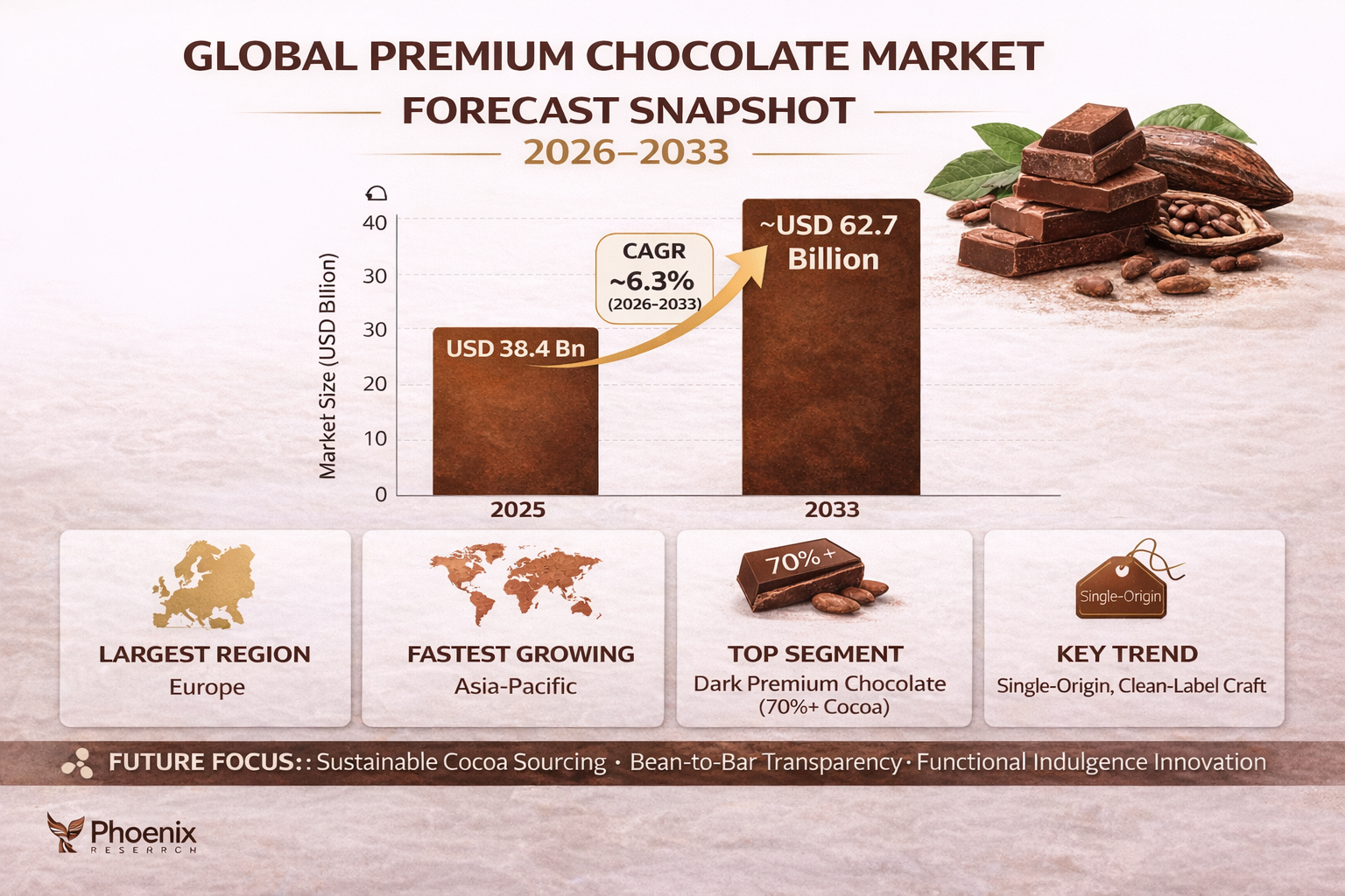 Global Premium Chocolate Market size and share Analysis 2026-2033
