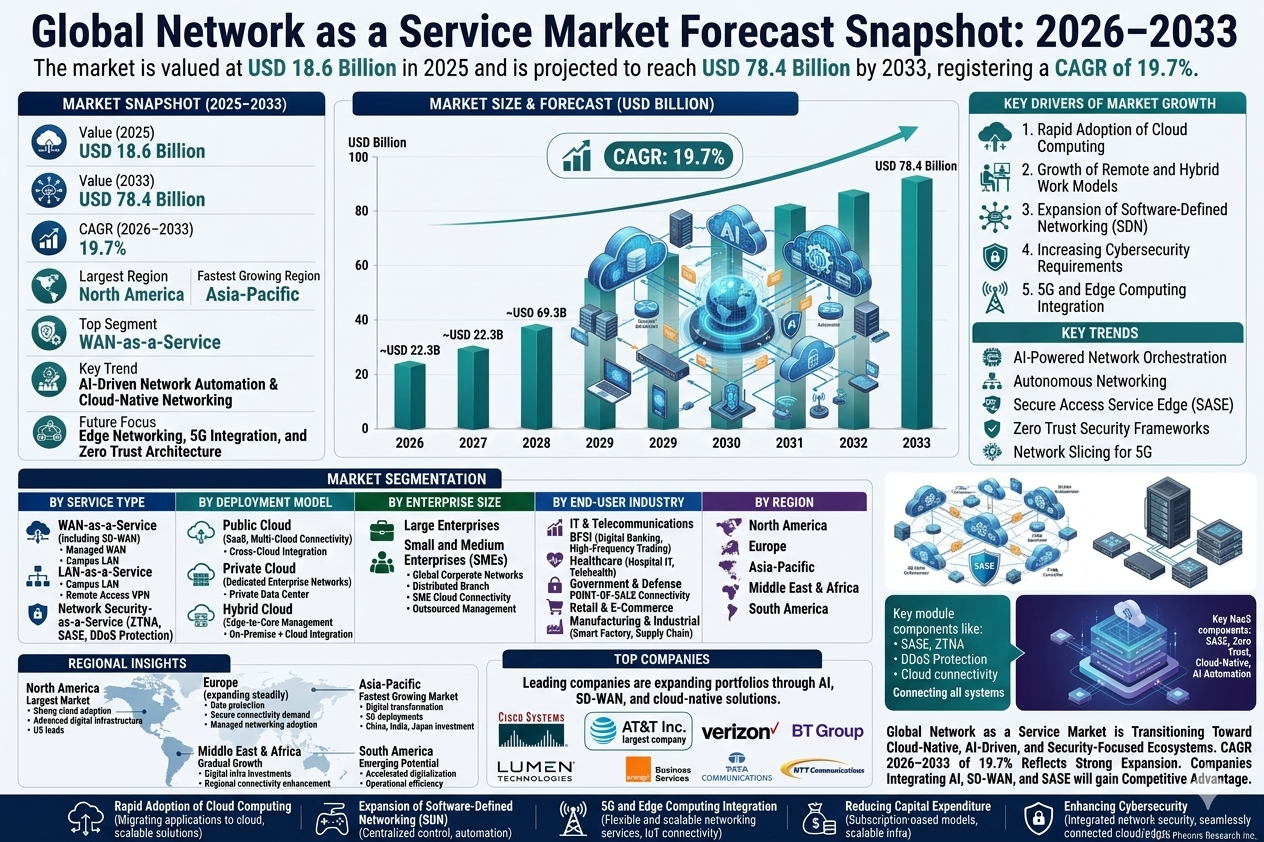 Global Network as a Service Market size and share Analysis 2026-2033