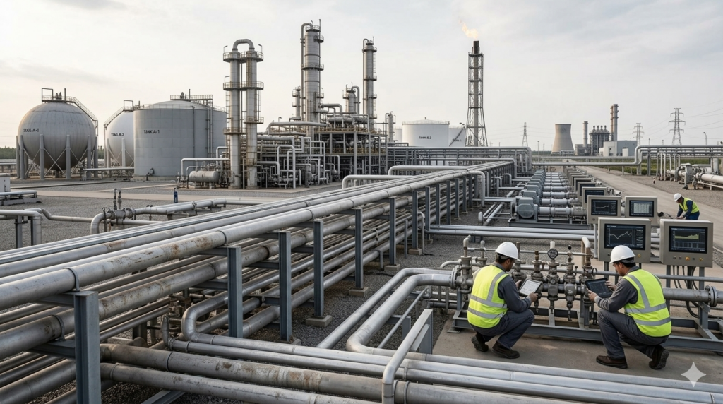 The Gas segment covers the production, processing, transportation, storage, and distribution of natural gas and related gaseous hydrocarbons used for energy generation, industrial operations, residential heating, and commercial applications.