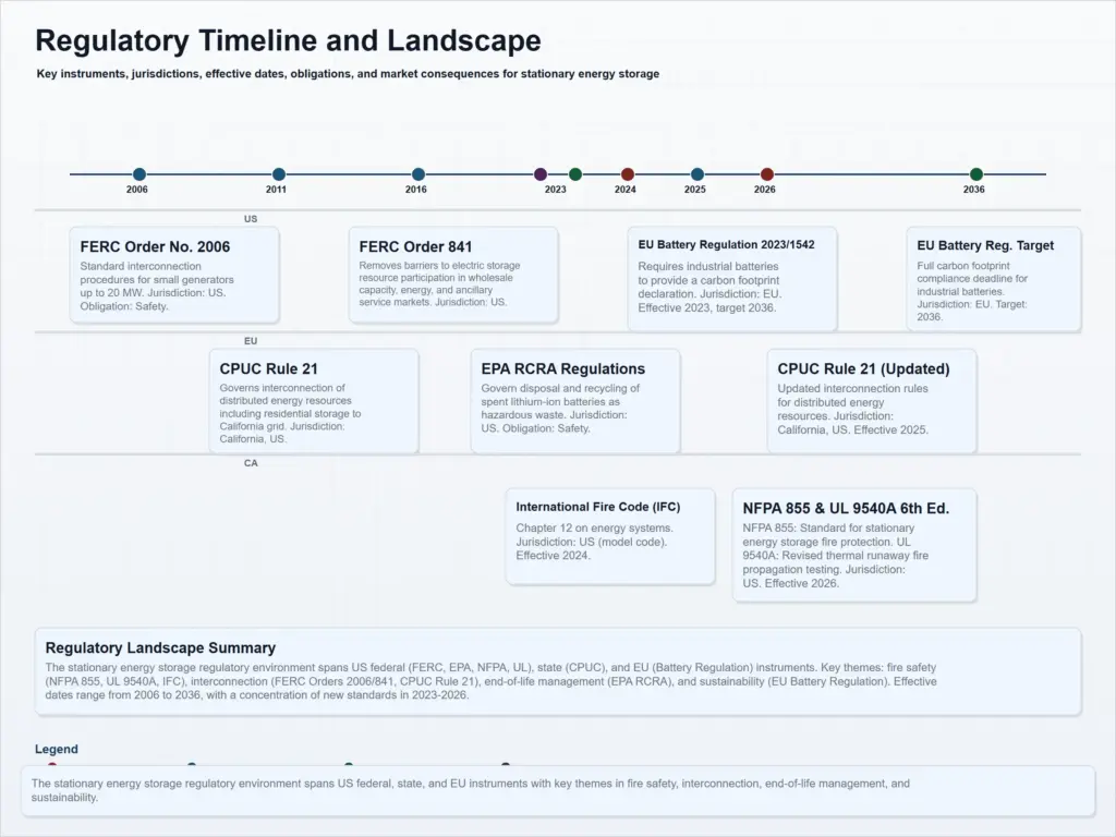 regulatory timeline and landscape