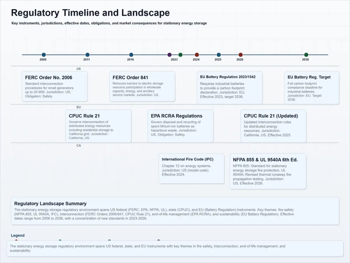 regulatory timeline and landscape