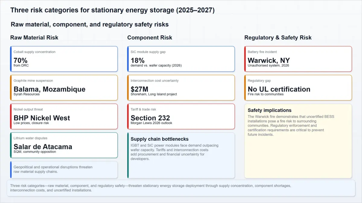 three risk categories stationary energy storage 2025-2027